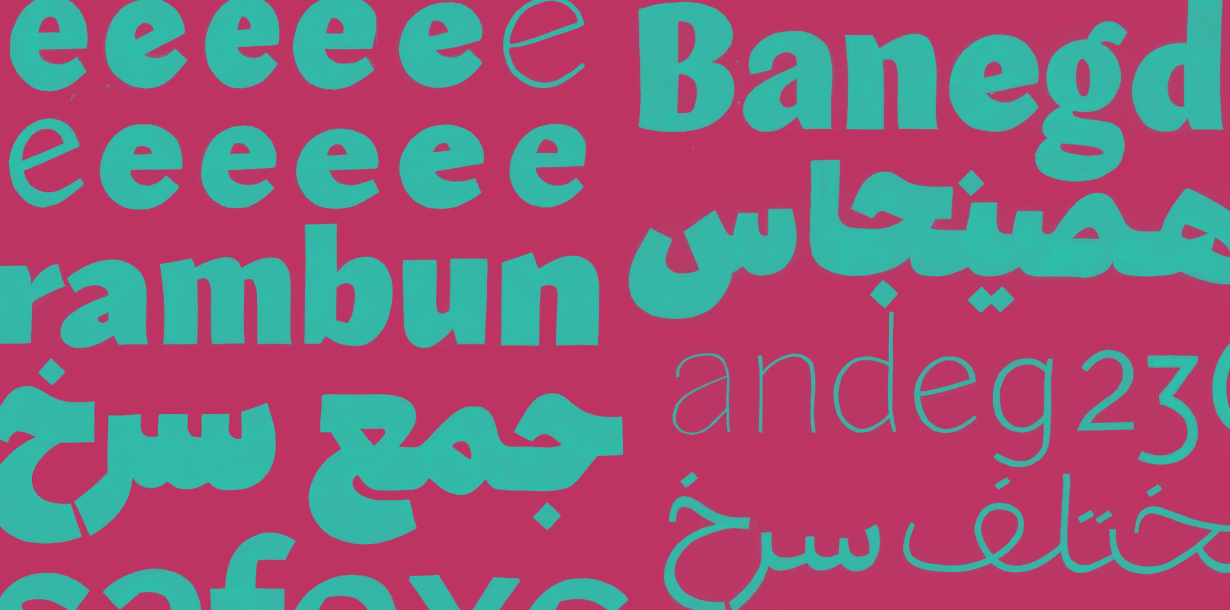 Image of Tajrish typeface project from Bahman Eslami