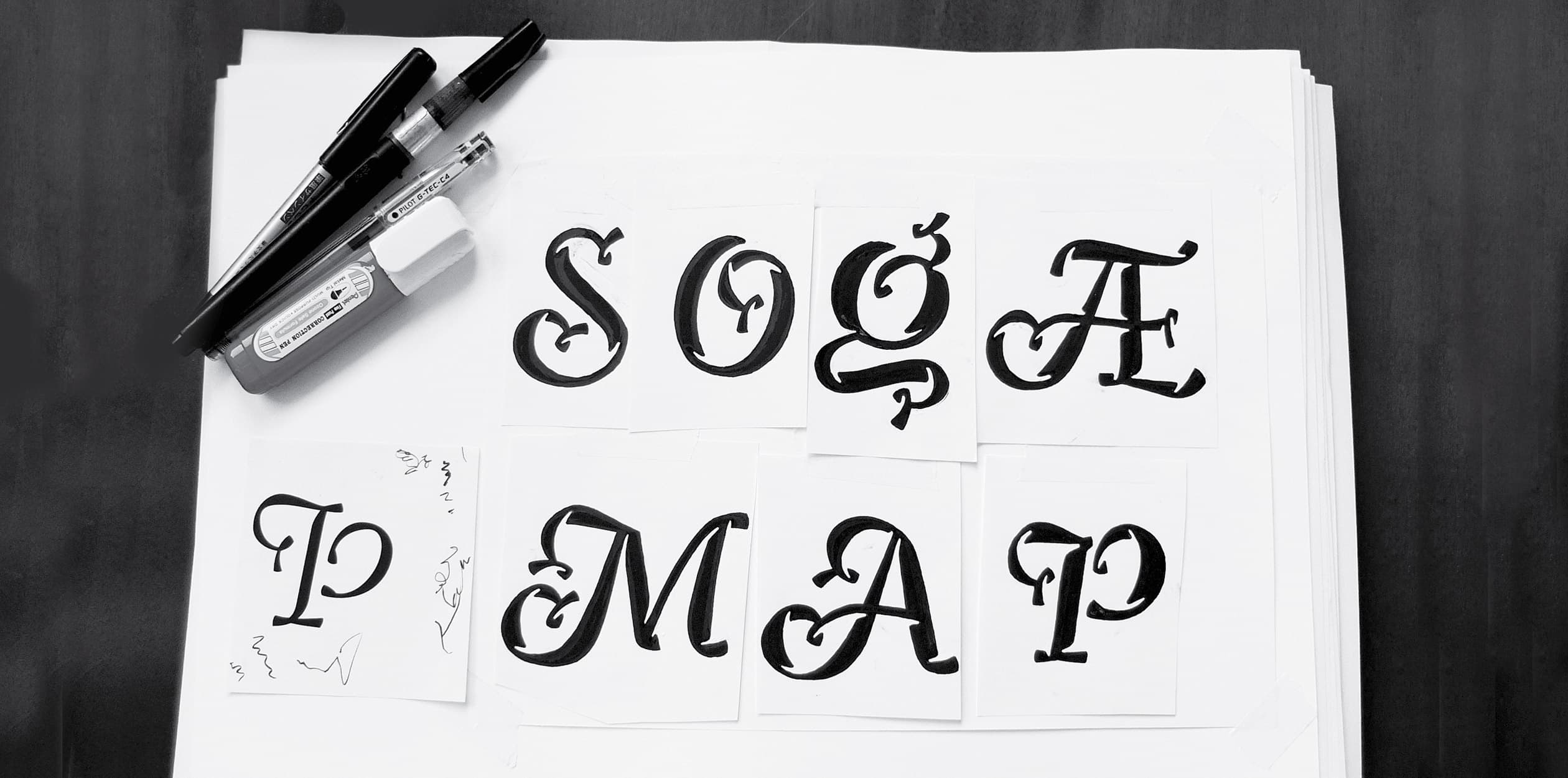 Image of Charma typeface project from Heidi Rand Sørensen