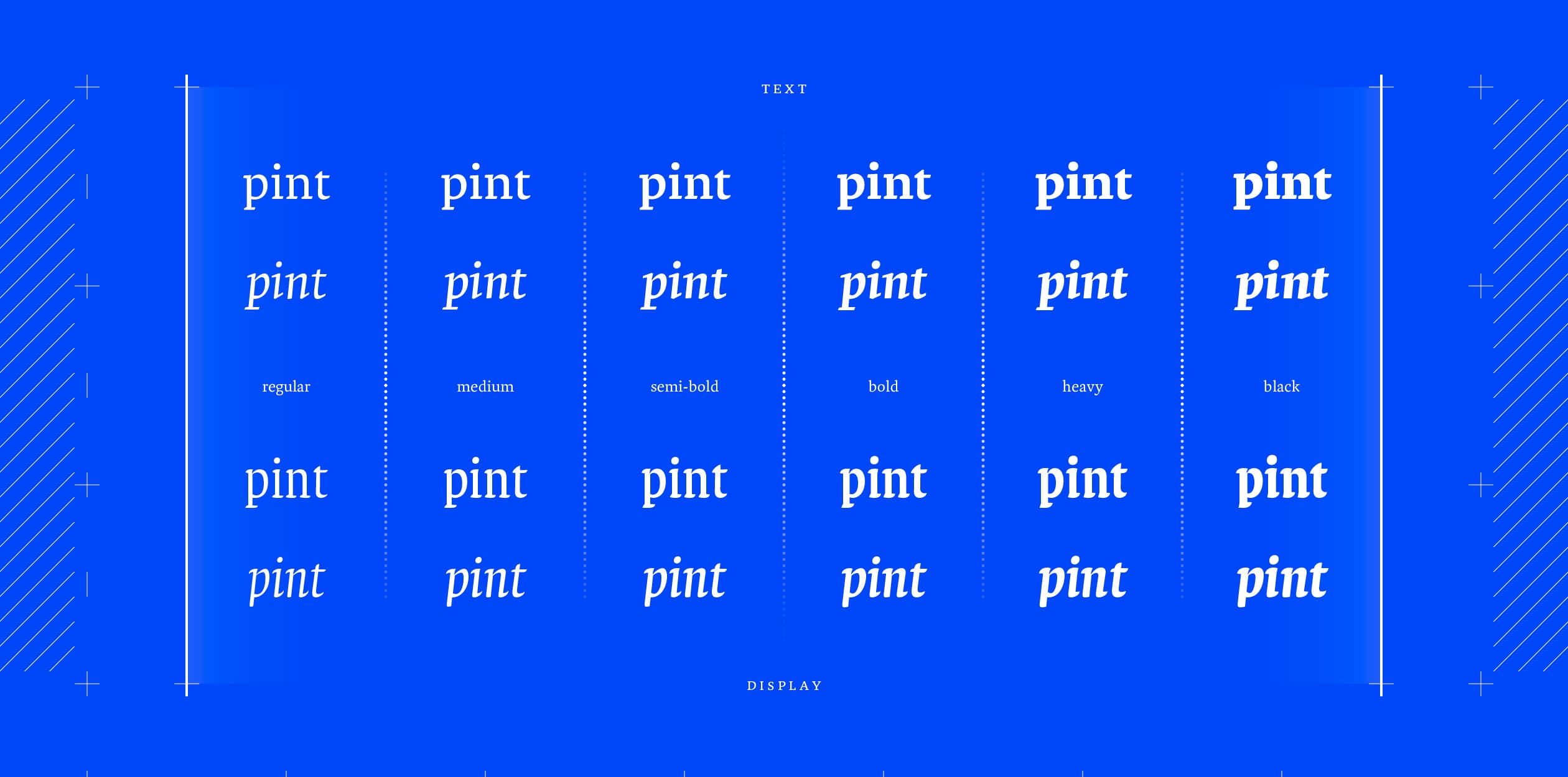 Image of Pint typeface project from Jasper Terra
