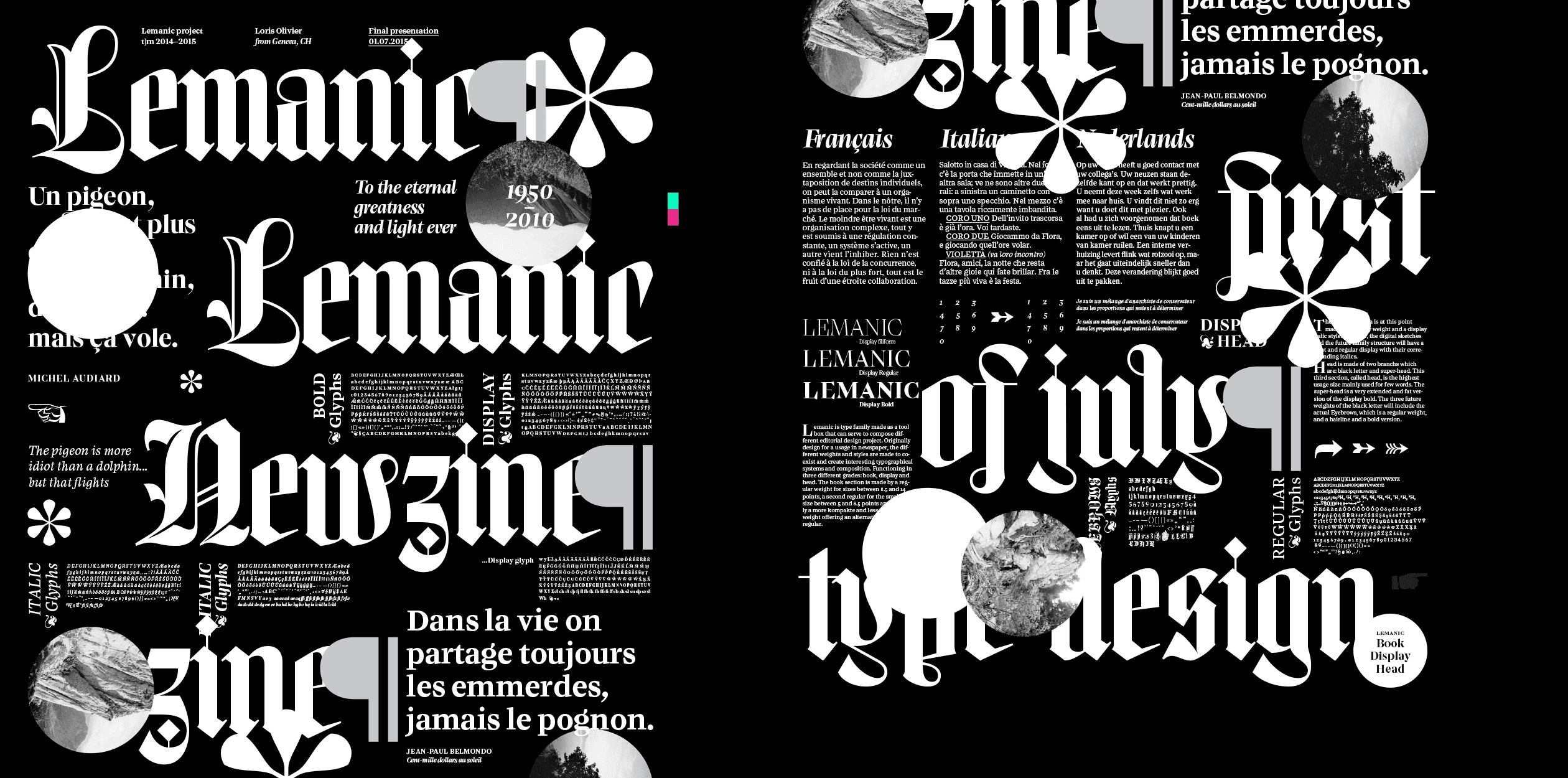 Image of Lemanic typeface project from Loris Olivier
