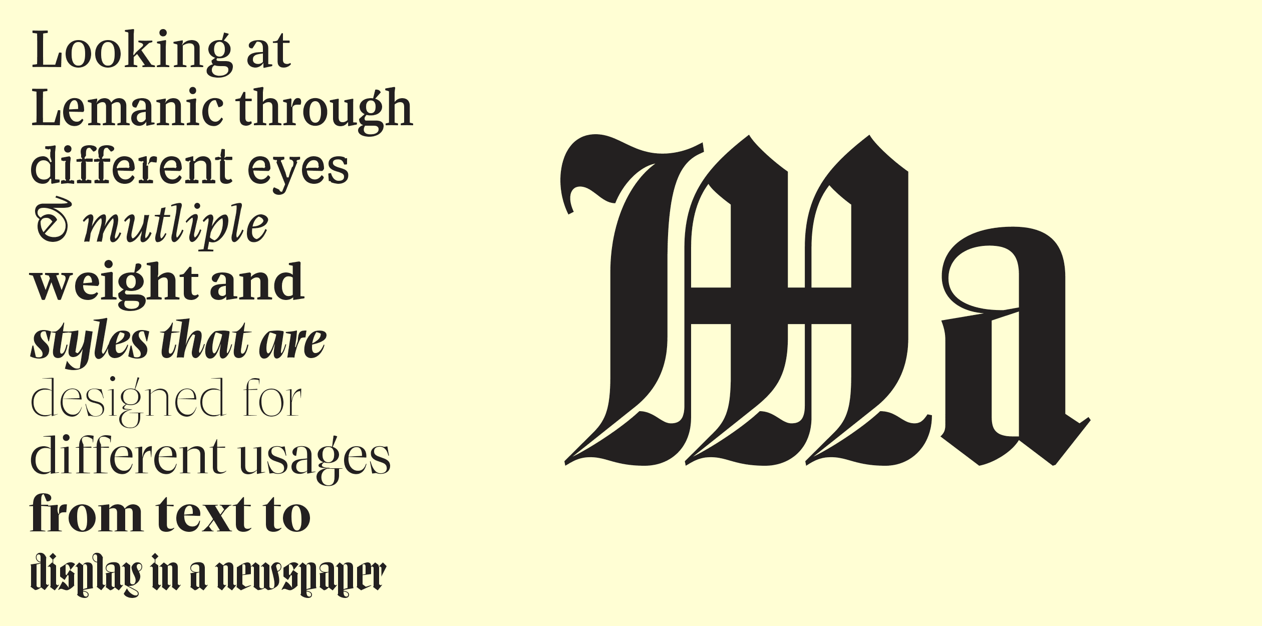 Image of Lemanic typeface project from Loris Olivier