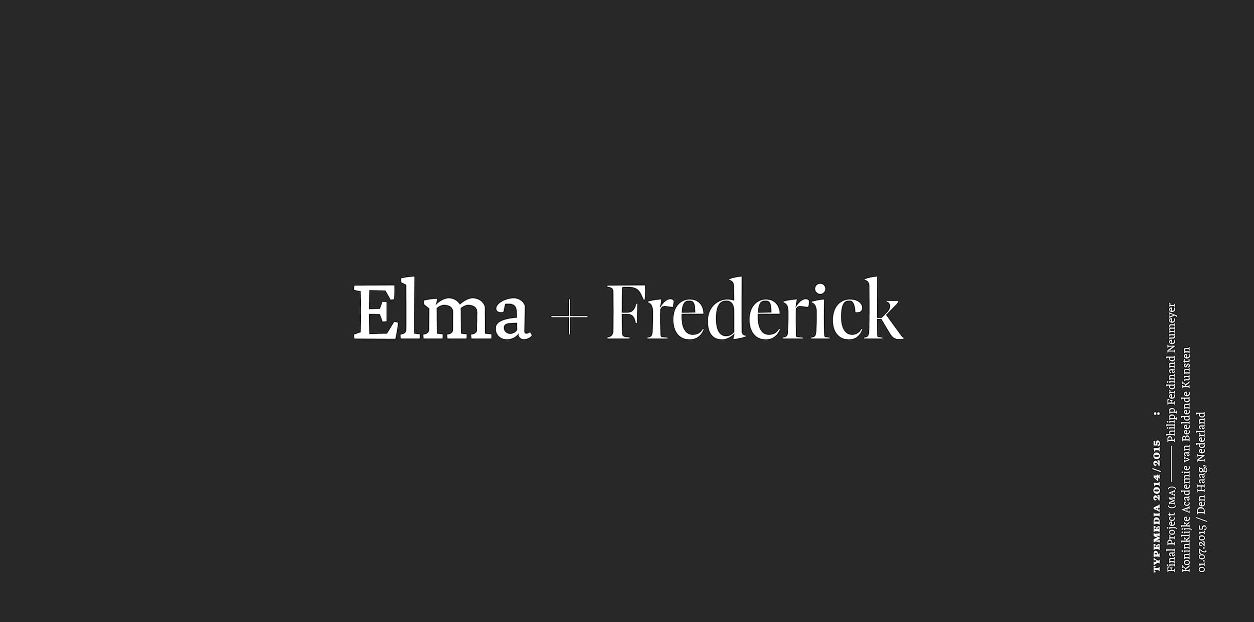Image of Elma & Frederick typeface project from Philipp Beatrix Neumeyer