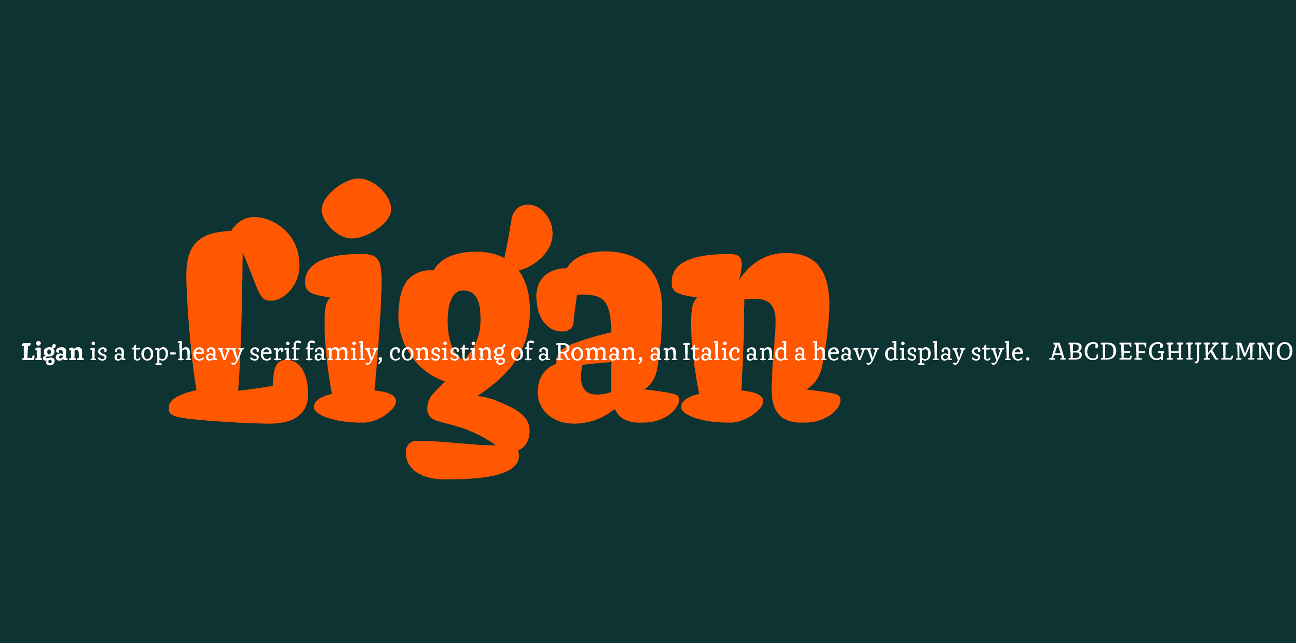 Image of Ligan typeface project from Tilmann Hielscher