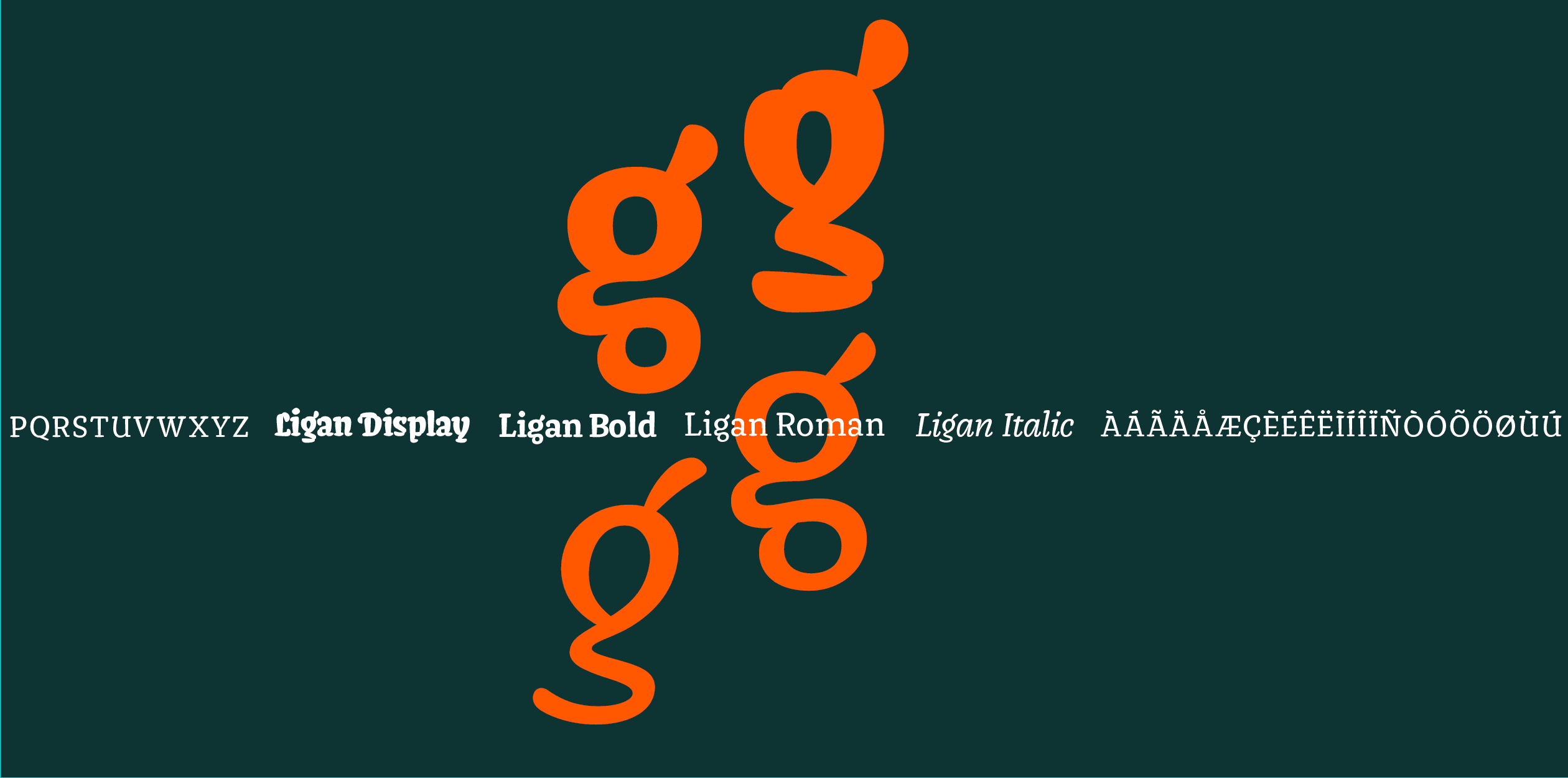Image of Ligan typeface project from Tilmann Hielscher